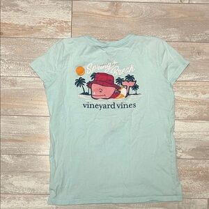 Vineyard Vines Aqua Spring Break Tee. Youth Large